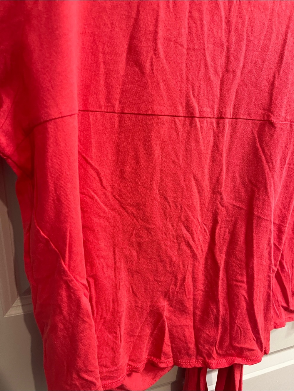 Caslon Red Short-Sleeve Tie-Front Tee - Picture 10 of 14